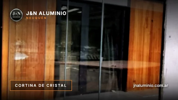 Video de cortina de cristal abriéndose por completo - JN Aluminio Neuquén